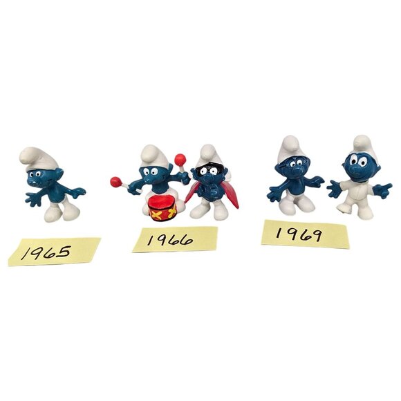 Vtg Smurfs Figurine Collection 1965-1984 Lot of 49 Mushroom House Peyo Schleich - Picture 16 of 16